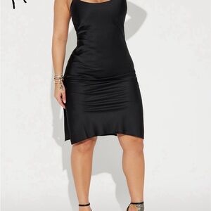 Fashion Nova Black Midi Dress